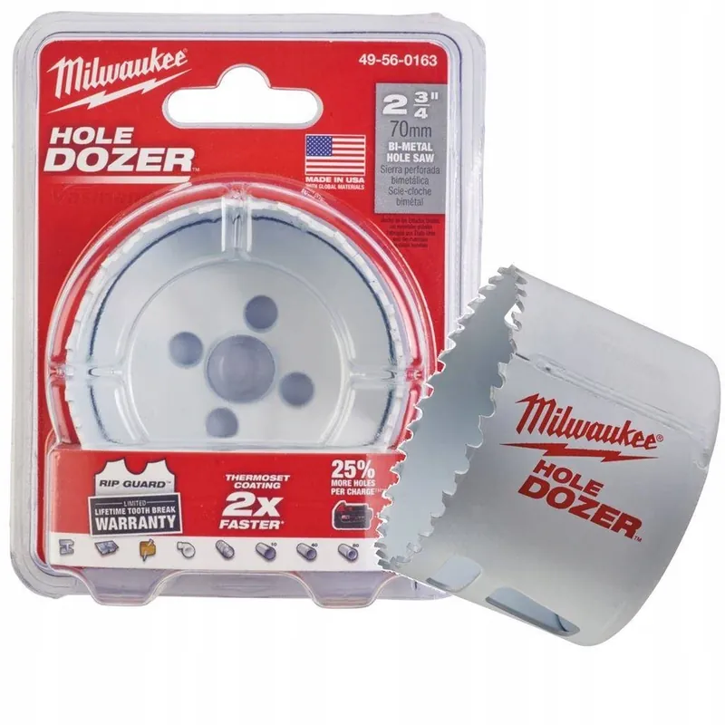 Bezpieczna płatność MILWAUKEE OTWORNICA BIMETALOWA DO METALU DREWNA KOBALTOWA 70mm 49560163