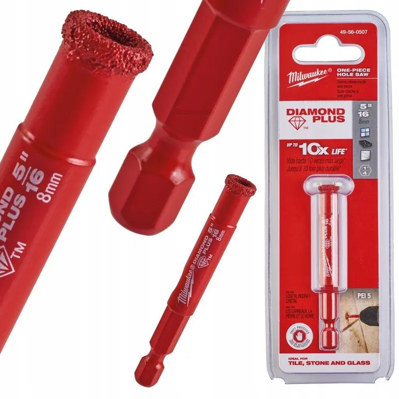 Tylko dziś Milwaukee Wiertła ¼" do wiercenia na mokro / sucho Diamond MAX™