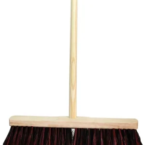 Miotła z włosiem z arengi i elastonu, z trzonkiem Łatwy zwrot