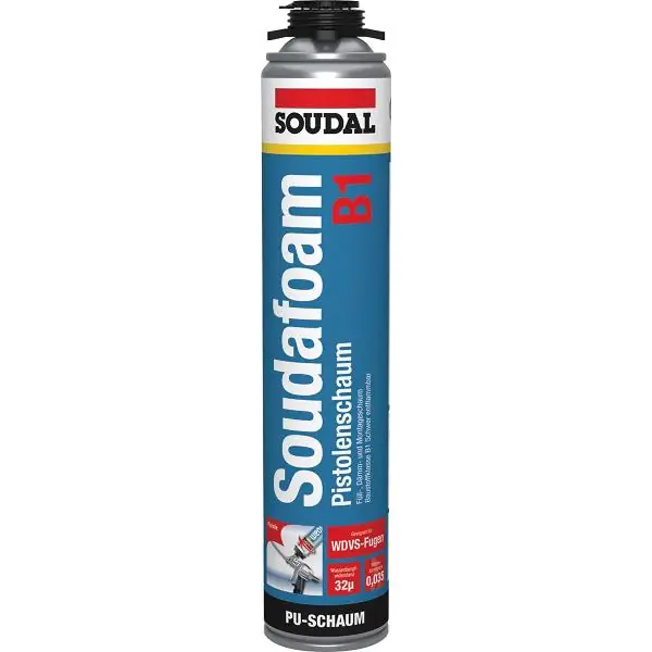 Darmowy zwrot Soudal 1K - Pistolenschaum Soudafoam GUN B1 750ml, - 45L Ausbeute