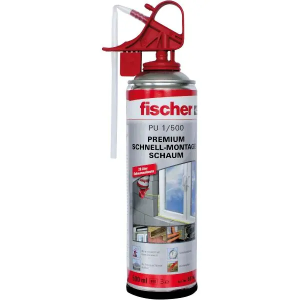FISCHER 1K-Schnellmontageschaum/Brunnenschaum PU 1/500 B3, - 30L Ausbeute Super okazja