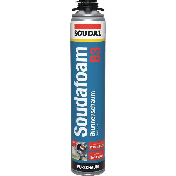 Dostępne od ręki Soudal 1K Brunnen-Pistolenschaum 750ml B3, - 35L Ausbeute